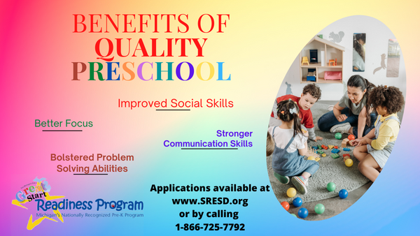 Benefits of Quality preschool include improved social skills, stronger communication skills, better focus and bolstered problem solving abilities.