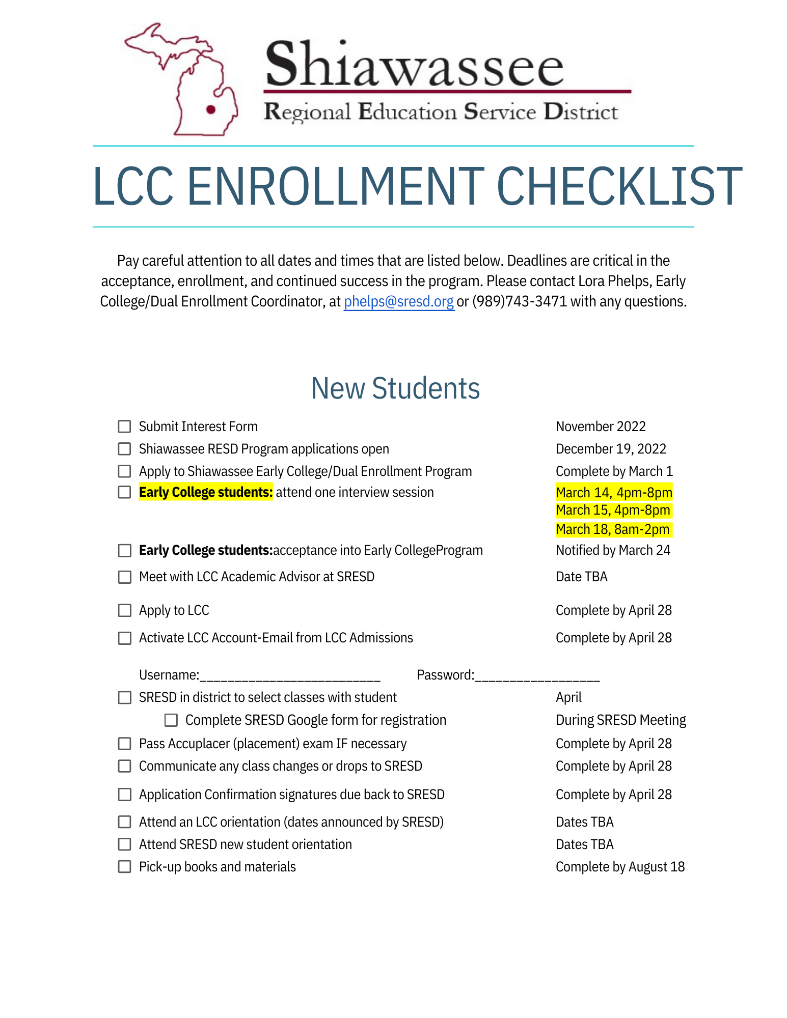 LCC 23-24 enrollment checklist