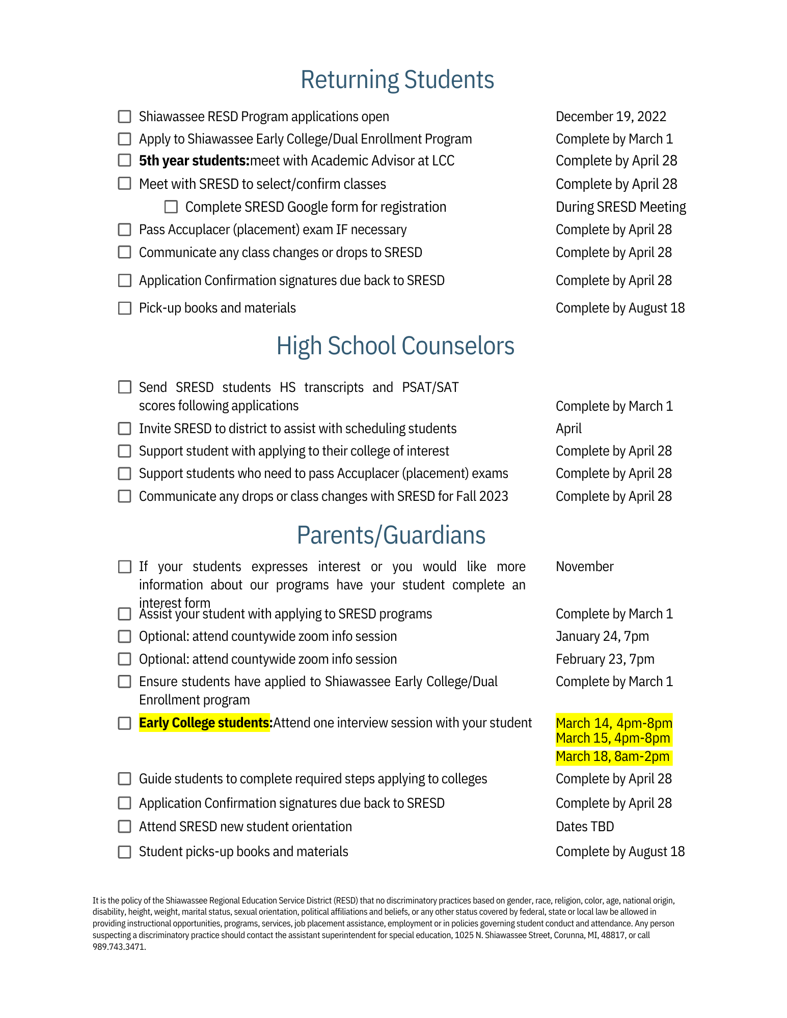 LCC 23-24 enrollment checklist